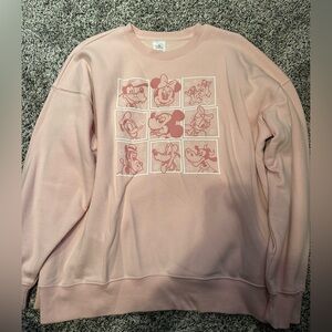 Disney Pink Graphic Crewneck Sweater